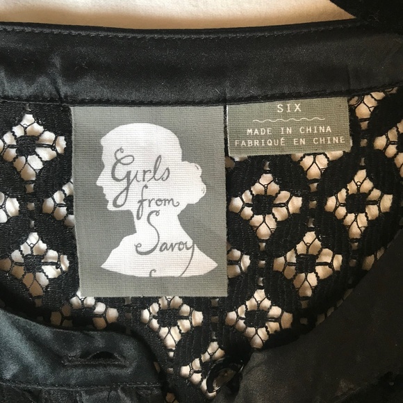 Black Blouse with Lace - Picture 4 of 4